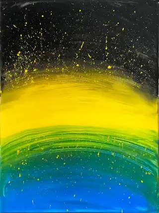 L'Aube de L'éternité — peinture abstraite d’Antoine Masia